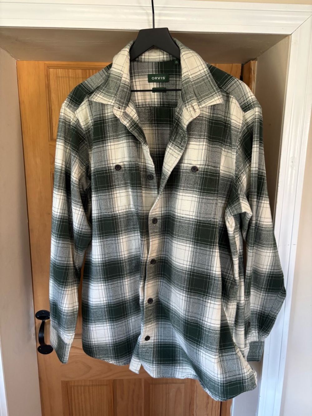 Orvis Perfect Flannel Shirt, Button Down, Classic Plaid Outdoorsman Cotton, XLT